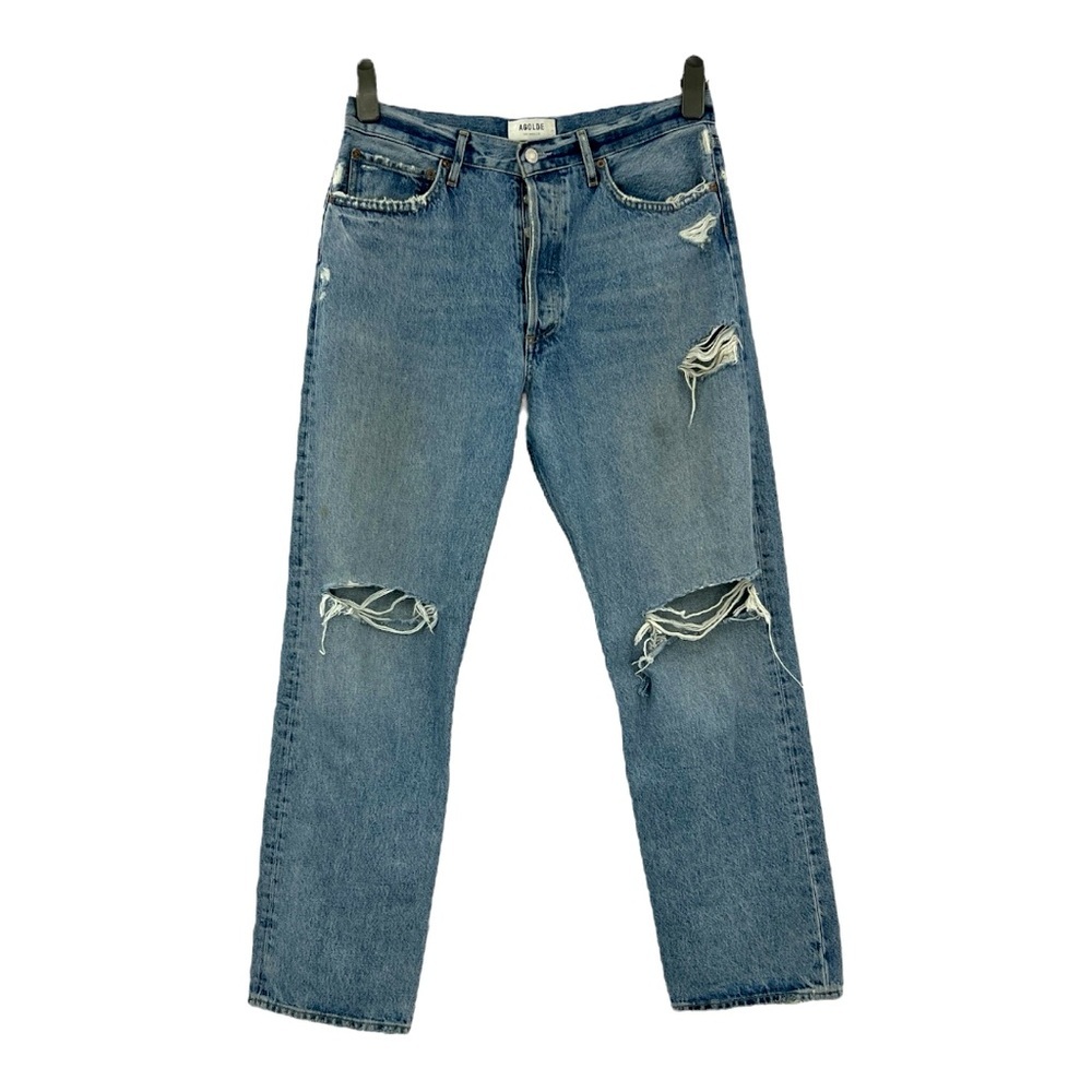 Agolde 90's High Rise Distressed Jeans Size 29 Loose Fit 90s Jeans